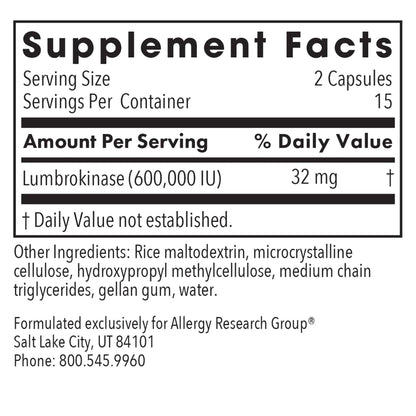 Lumbrokinase Circulatory System Support