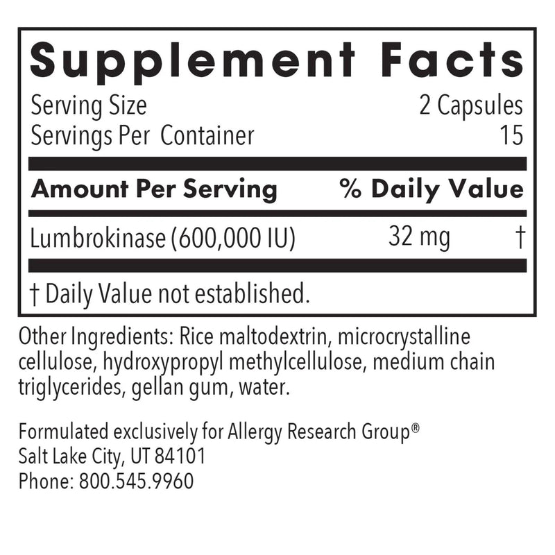 Lumbrokinase Circulatory System Support